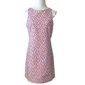 Vintage Victoria Holley Sleeveless Sheath Dress Size 8P Pink Floral Cottagecore